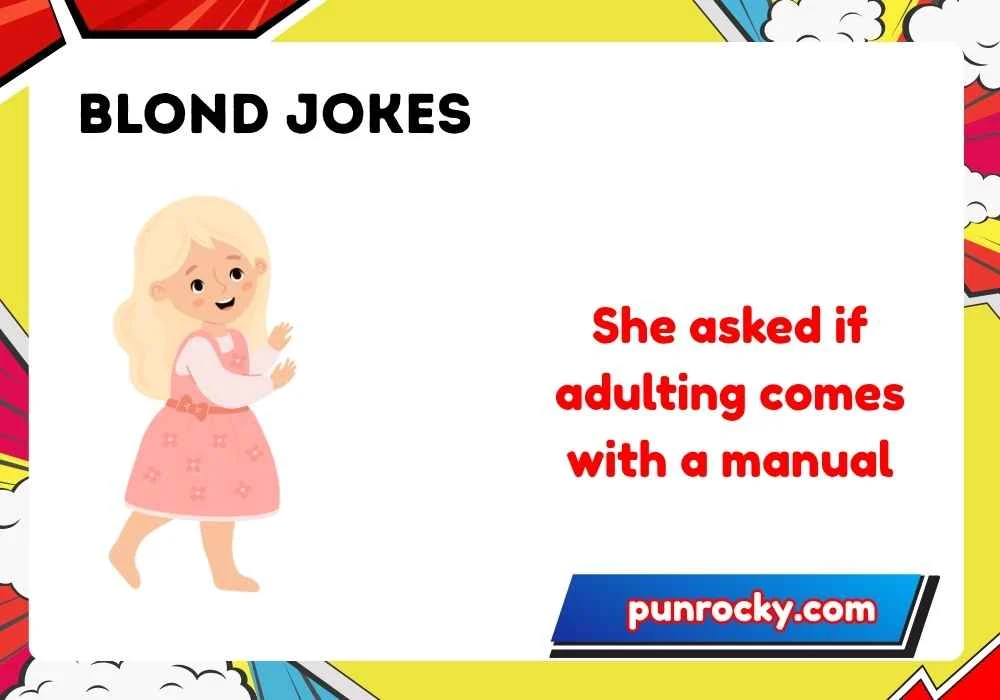Blonde jokes for adults 